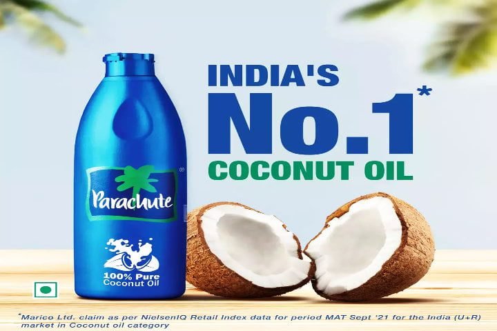 parachute pure coconut oil commodity branding