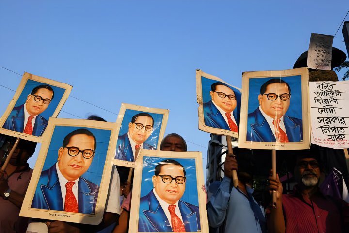 Ambedkar Poster in protest