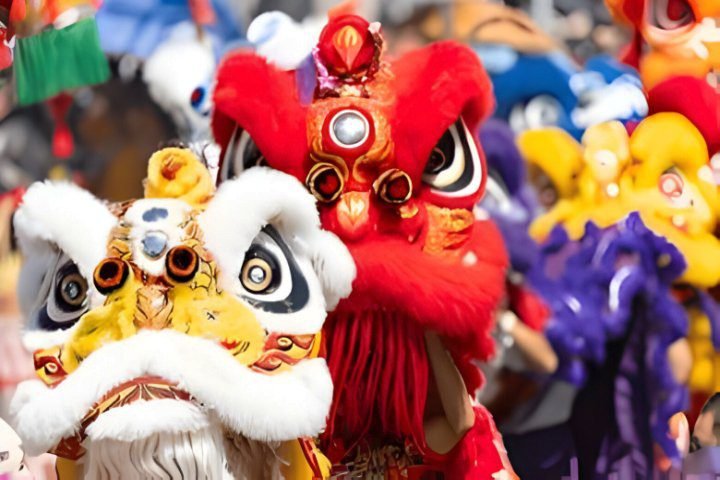 Chinese lion dance 