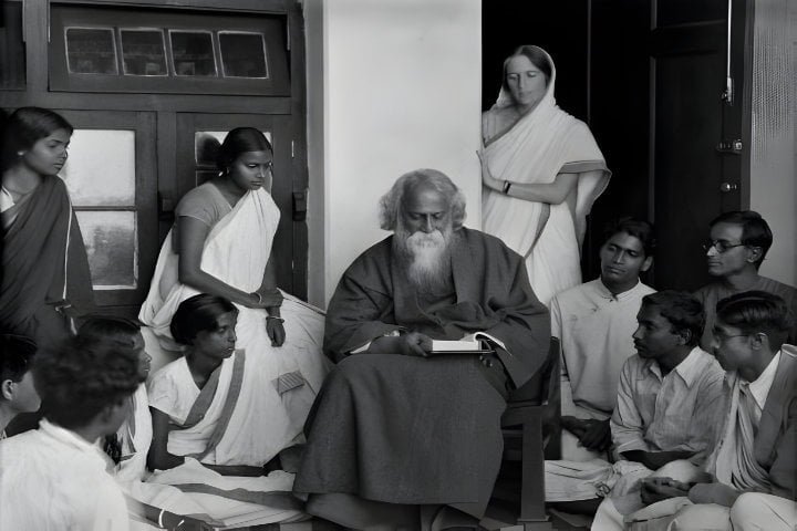 Rabindranath Tagore at Visva Bharati, Santineketan, West Bengal